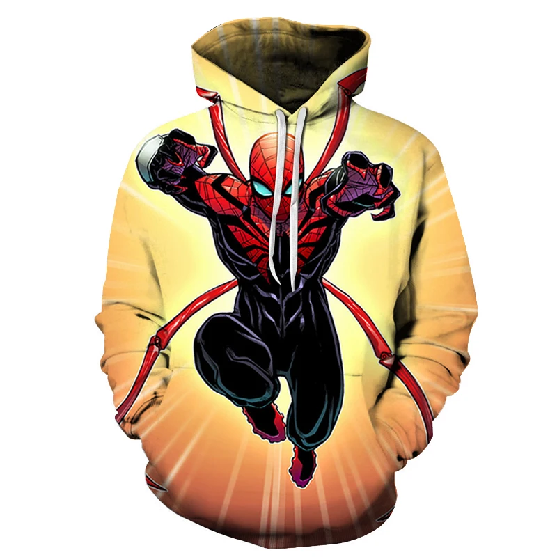 Новинка 2019 Горячая Marvel Comics Spiderman 3D толстовки Мужская Осенняя модная забавная