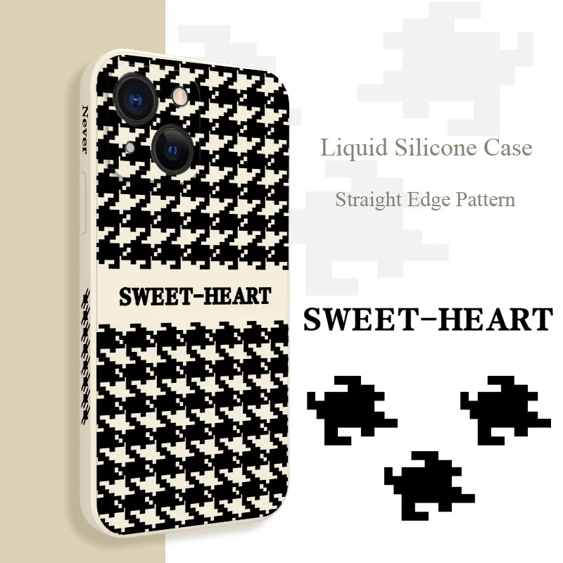

Fashion Plaid Silicone Phone Case For iPhone 13 12 Pro Max Mini 11 Pro Max X XR XS MAX SE2020 8 7 Plus 6 6S Plus Soft Back Cover
