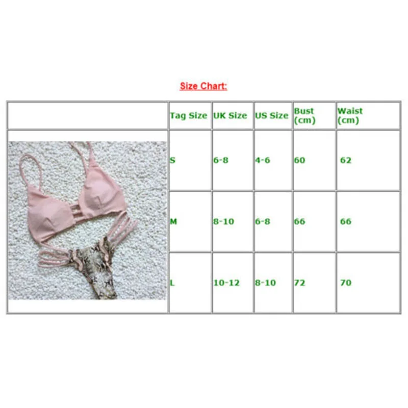 

Women's Sexy Bikini Push Up Pink Swimsuit Sexy Hollow Out Patchwork Women's Swimwear Girls Biquini Female Beachwear Bathing Suit