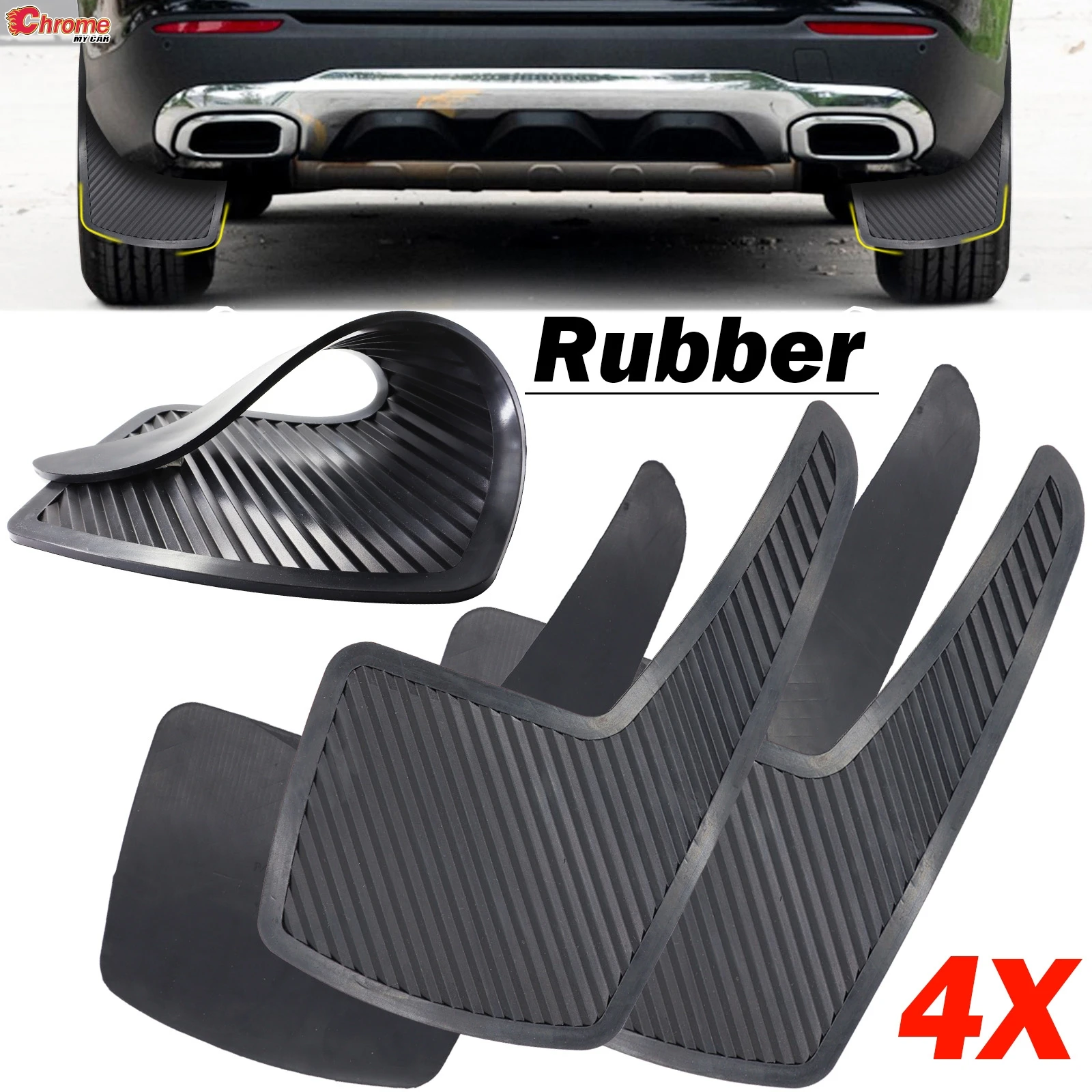 

4x Rubber Mud Flaps Mudflaps Splash Guards Front Rear For Cars Pickup SUV Van Truck For BMW 1 2 3 4 5 7 X1 X2 X3 X5 Universal