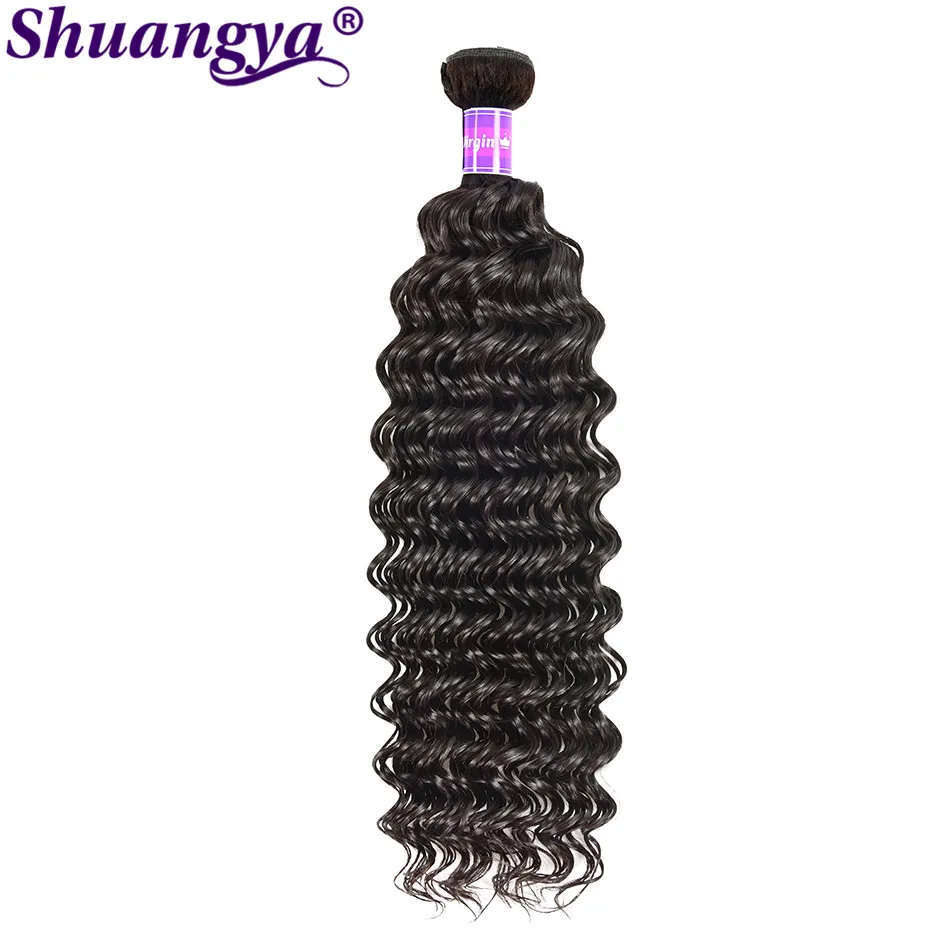 Brazilian Deep Wave 3 Bundles Pcs/Lot Human Hair 8-28 Inch Remy Extensions Free Shipping For Miss Cara | Шиньоны и парики