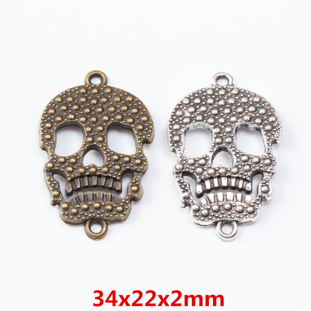 

Подвески с двойным подвесным соединителем из металлического сплава цинка в стиле ретро, ювелирные ожерелья ручной работы, 15 шт., 7149