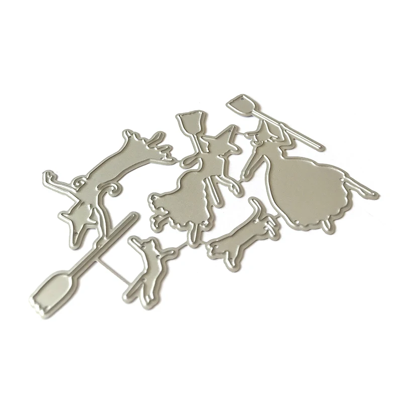 

Die Cut Metal Cutting die Happy Halloween Witch set Scrapbooking Paper Craft Handmade Card Punch Art Cutter