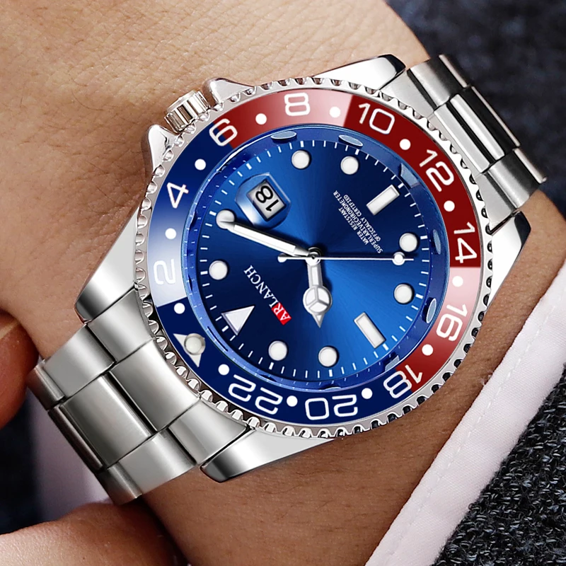 arlanch hot sell men quatrz watch sport mens watches top brand luxury waterproof full steel quartz clock men relogio masculino free global shipping