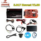 Новый Онлайн 2,80 EU красный KESS V5.017 OBD2 менеджер Тюнинг Комплект KTAG V7.020 светодиодный ные адаптеры 2,25 полный комплект ECU Программатор