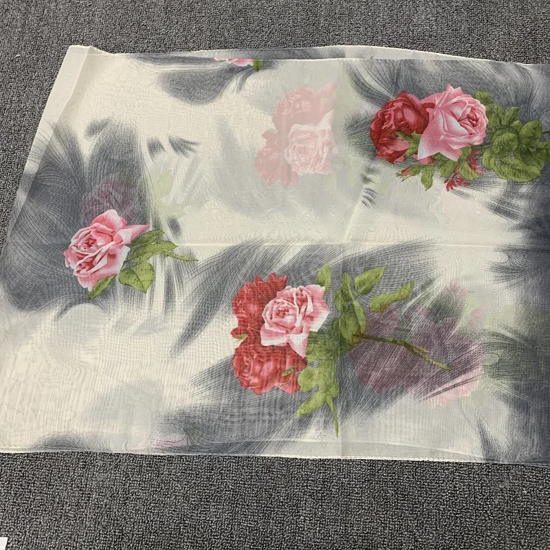 

women chiffon scarfs printed flowers soft silk viscose spring scarves high quality 50x160cm long scarf shawl