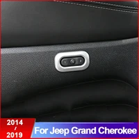abs chrome for jeep grand cherokee 2014 2015 2016 2017 2018 2019 car seat memory button cover trims car styling accessories 1pcs
