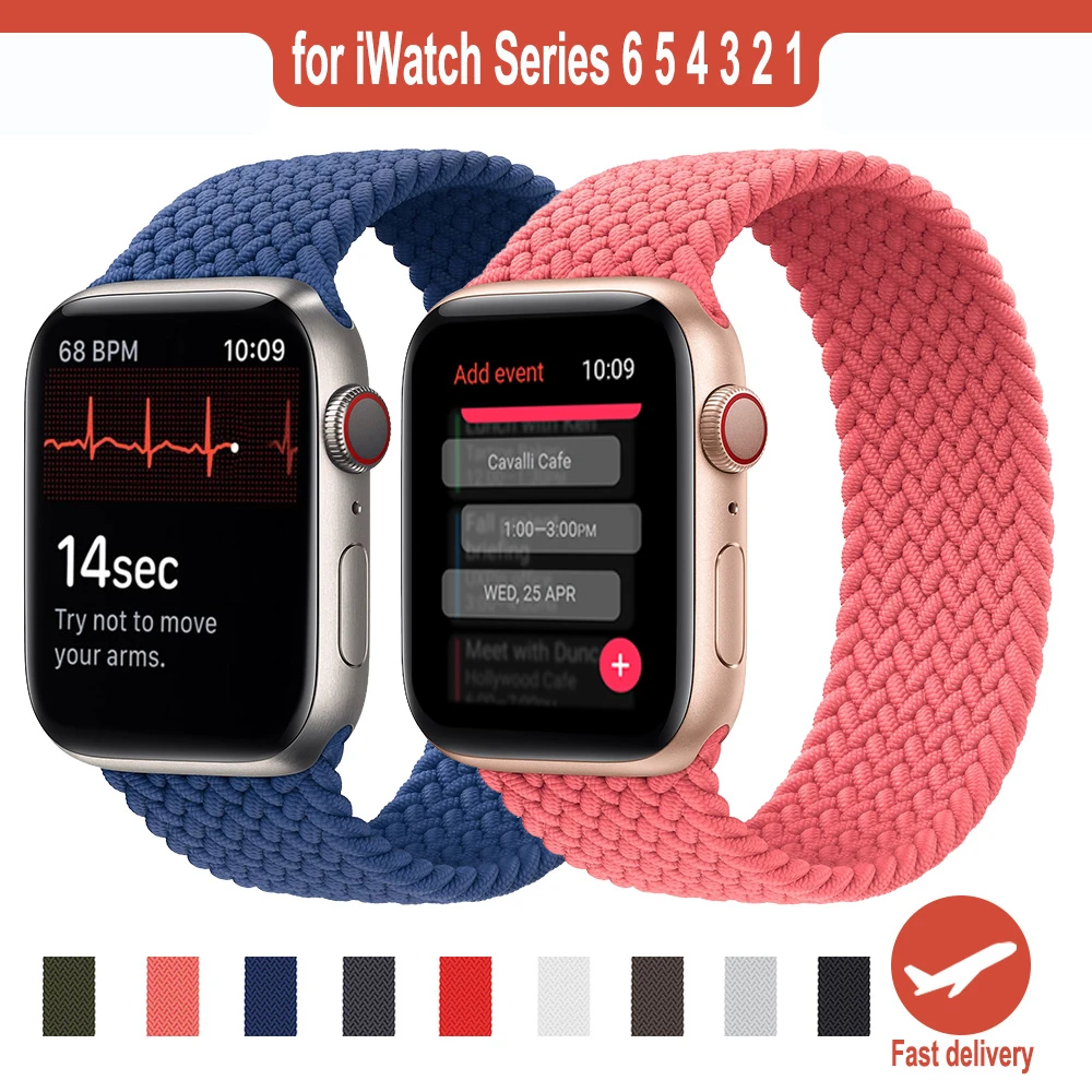 Ремешок силиконовый для Apple Watch band 44 мм 40 38 м 42 эластичный браслет наручных часов