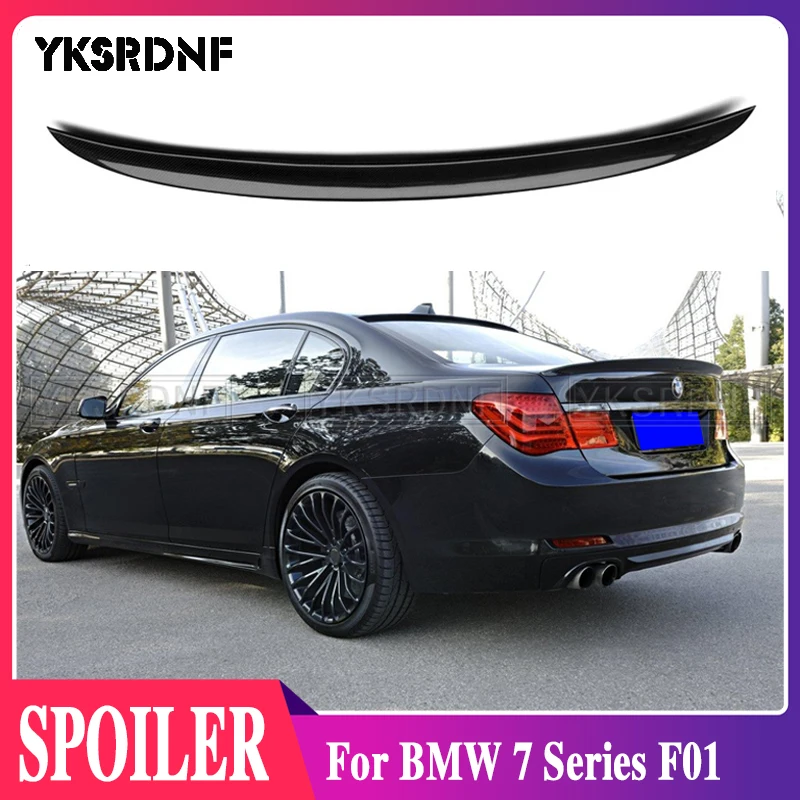 Подходит для BMW 7 серии F01 спойлер 2008-2014 года седан глянцевый черный углеродное