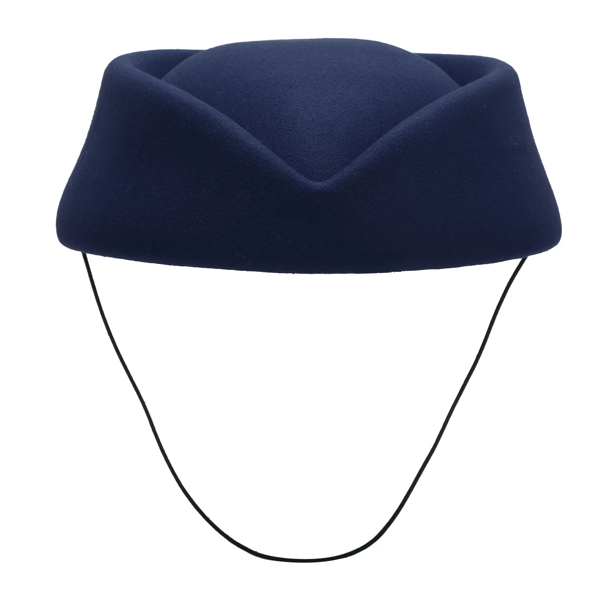 Imitation Wool Felt Stewardess Air Hostesses Pillbox Hat Millinery Teardrop Fascinator Base Cap for Cosplay Costume Accessories