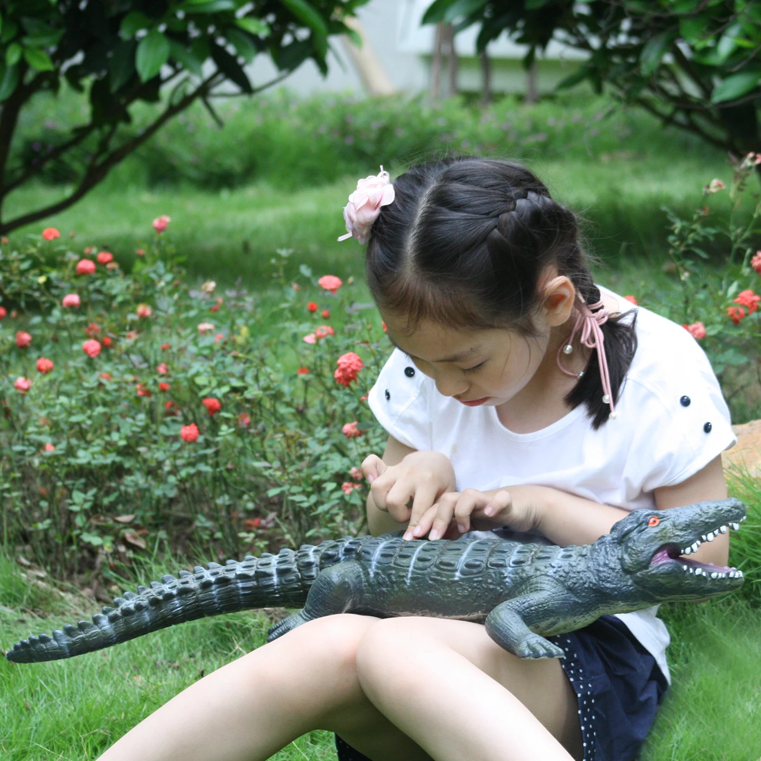 04 Huang Cheng Toys14 дюймов фигурка животного модель мягкая чучела мир динозавр Raptor Защитная зона Gojira король Монстры детские игрушки - Цвет: 04