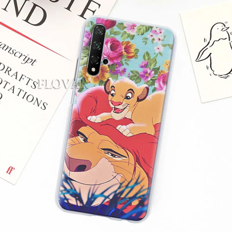 Чехлы для телефонов Lion King Simba для huawei Y5 Y6 Y7 Y9 Honor 20 Lite 8X 9X Pro View 20 жесткий чехол
