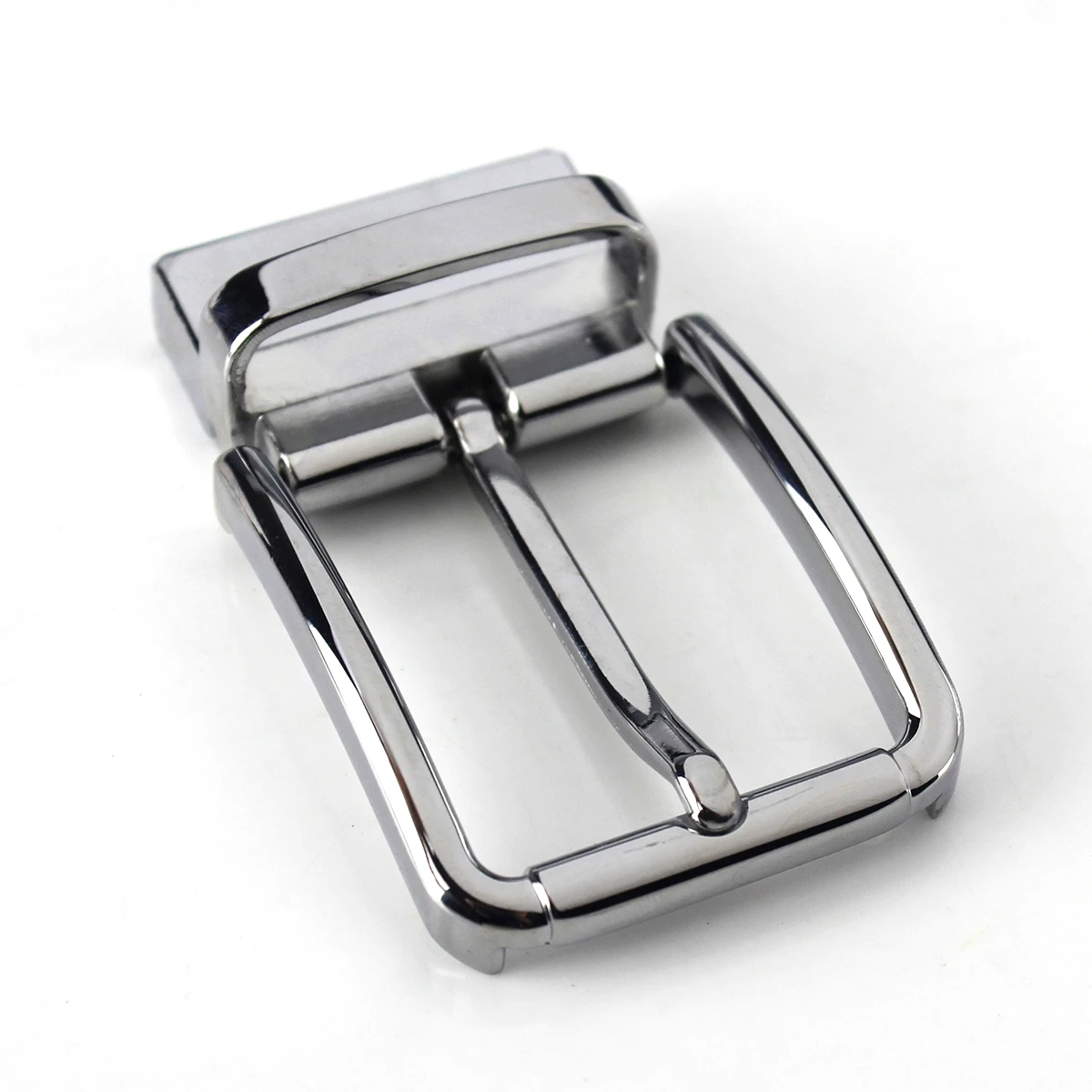 1pcs 35mm Metal Chrome Men Belt Buckle High-quality Clip Buckle Rotatable Bottom Single Pin Half Buckle Leather Craft Belt