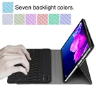 Беспроводной чехол для планшета Lenovo Tab P11 TB-J606F, съемная цветная клавиатура с подсветкой, чехол-подставка из искусственной кожи для Lenovo