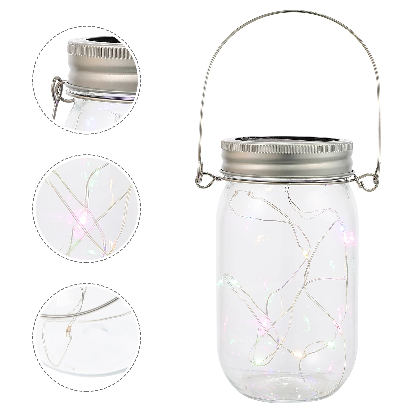 

1pc Solar Light String Unique Mason Bottle String Lamp Adornment