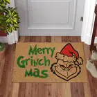 Рождественский коврик Grinch под заказ, резиновый входной коврик, маленький коврик для удаления пыли с входной двери, противоскользящий износостойкий дверной коврик