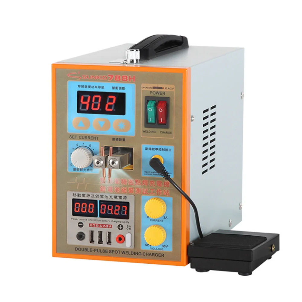 

SUNKKO788H USB Dual-use Battery Spot Welder Pulse Spot Welding Machine for 18650 lithium battery pack production spot welding