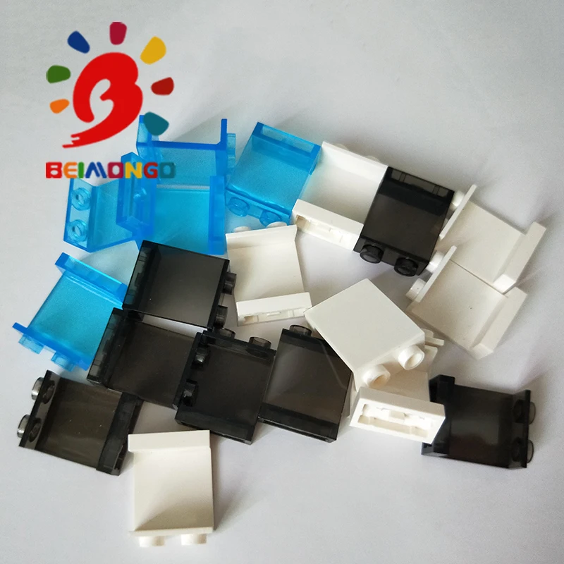 Бесплатная доставка! BEIMONGO строительные блоки MOC элемент стены 1x2x2 окна 50 шт DIY