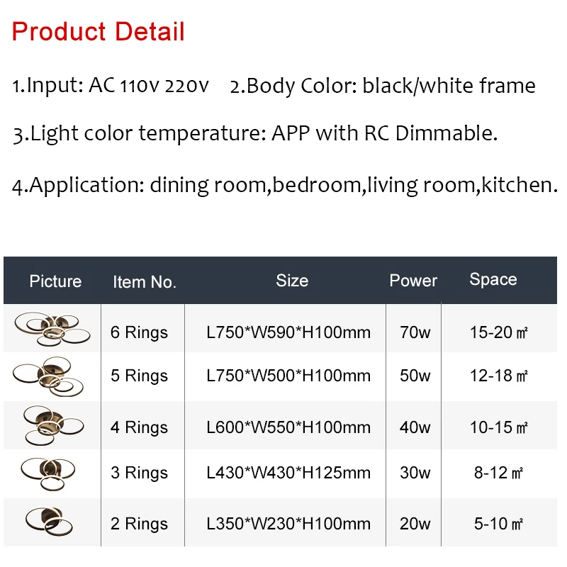 Lámpara Led de techo iluminación interior para el hogar, 110V, 220V, sencilla y moderna, para sala de estar, dormitorio, comedor, cocina