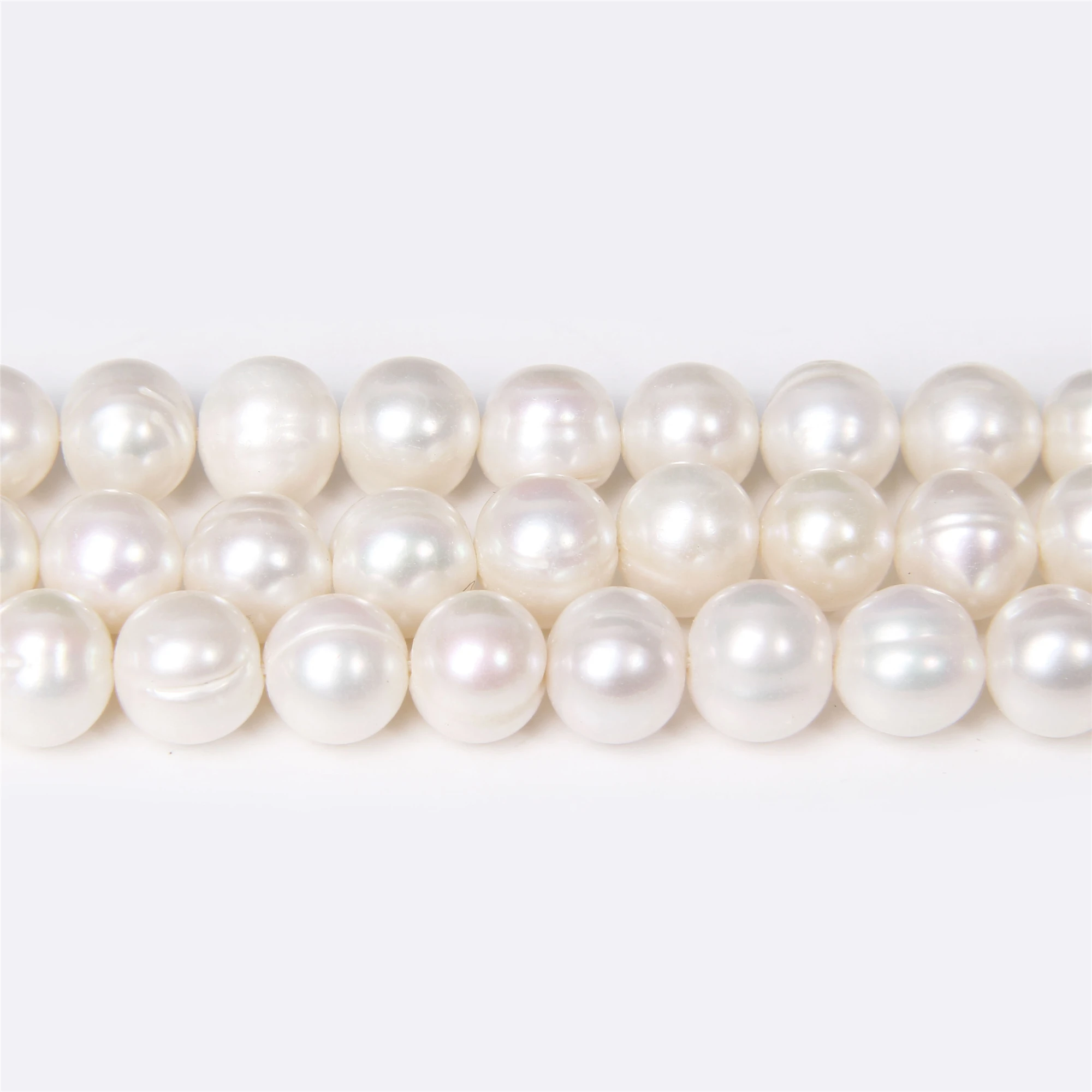 Fine AAA 100% Natural Freshwater White Pearl Beads For Women Jewelry Making DIY Bracelet Necklace Earrings 8-9mm 14'' Accessory