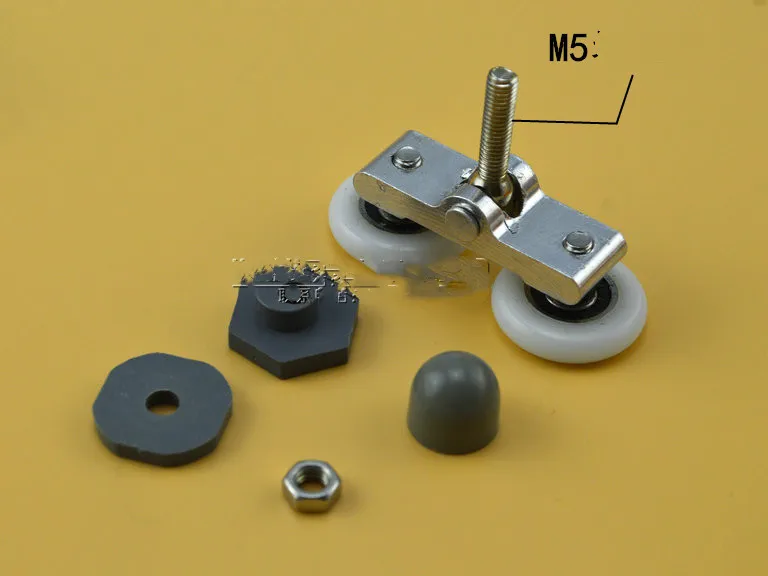 5 шт. шкив Душ бантом на носке Колеса передние/задние стеклянная дверь для ванной