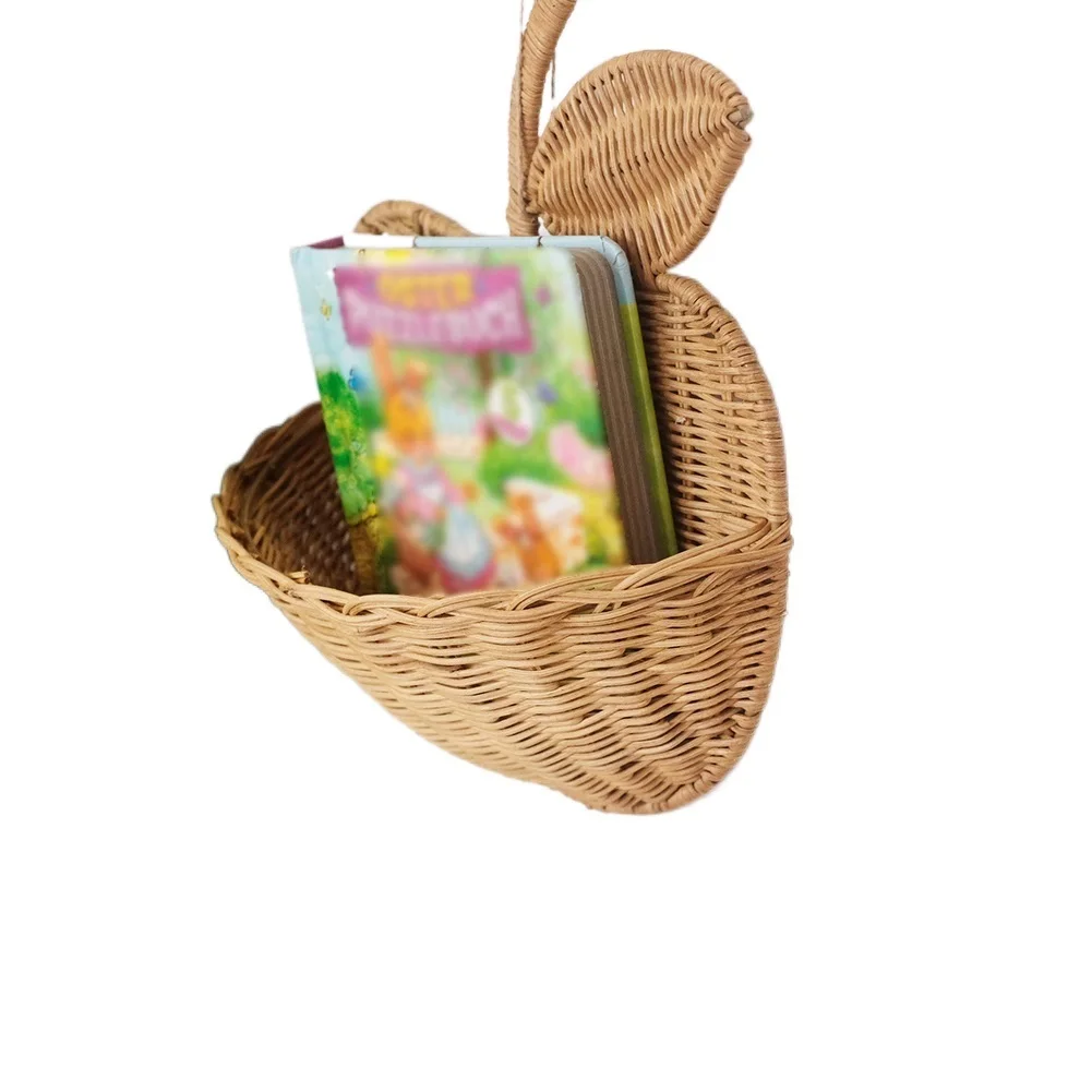 

2021NEW 2021 Basket Cute Kids Clothing Storage Organizer Eco-Friendly Hanging Home Decor Hand Woven Flower Wicker Shape Picnic