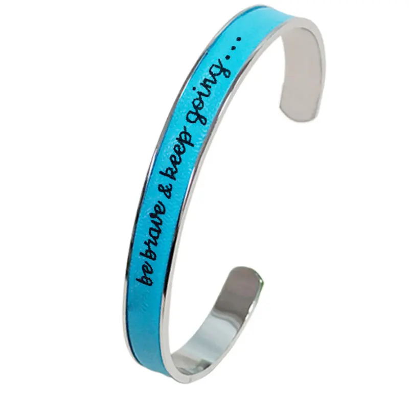 

DAIHE New Fashion Classic Be Biave Keep Going Bracelet Men's Simple Trendy Love Bracelet Couple Bracelets