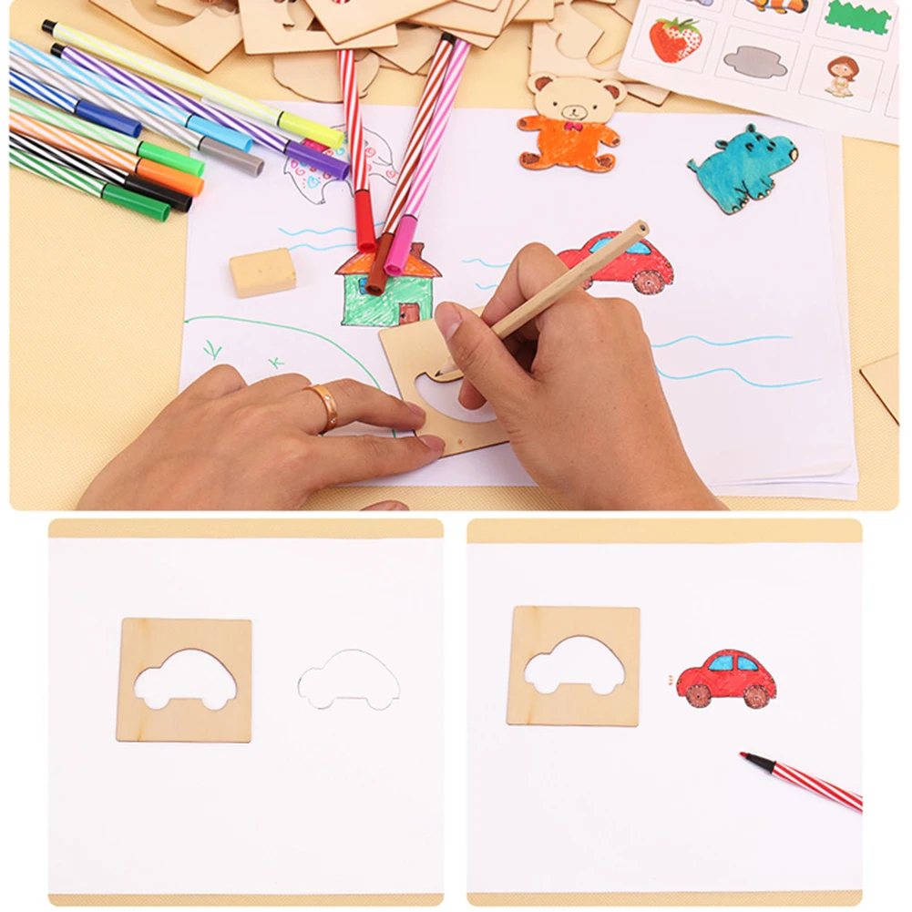 50 шт. трафарет граффити для раскрашивания творческие рисования шаблоны раннего