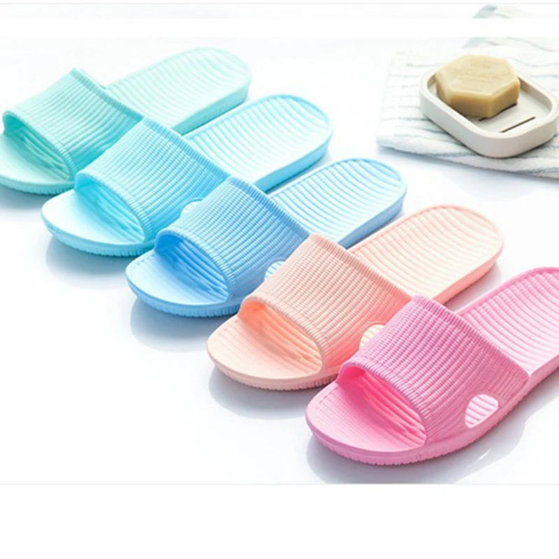 

Couple Indoor Home Hotel Sandals & Slippers Women Summer Non-slip Bathroom Home Slippers Men Simple Comfortable Solid Shoes EVA