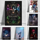 Популярная игра аркайн плакат Jinx Лига Легенд Холст Картина манга настенные художественные принты картина для гостиной домашний декор