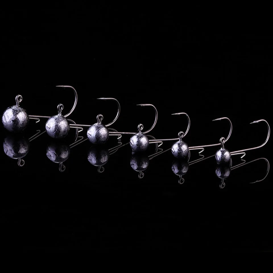 Ходить Рыбы 5 шт./лот приманка со свинцовым приспособлений крючок 3.5g 5g 7 г 10