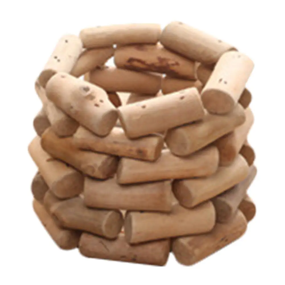 Натуральный Деревянный суккулентный цветочный горшок маленький садовый