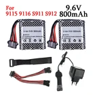 Обновленная литий-ионная батарея 9,6 в для 9115 9116 S911 S912 Запчасти для радиоуправляемых автомобилей и грузовиков 800 мАч 9,6 в перезаряжаемая батарея для игрушечной машины 6P-SM разъем