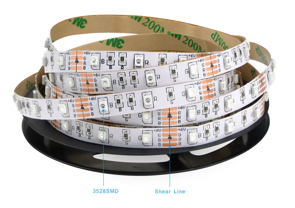 1 м 3 м 5 м IP20 3528 SMD DC 5 в USB зарядное устройство источник питания светодиодный светильник RGB пульт дистанционного управления USB кабель адаптер Светодиодный светильник Декор