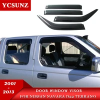2002 2013 abs side door window visor wind deflectors for nissan navara d22 2003 2004 2005 2008 2009 2010 2011 2012 terrano d22