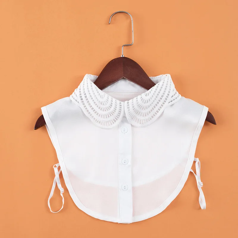 

2021 fashion new shirt collar Stylish Detachable Half Shirt Half Blouse with Floral Lace Fake Collar Elegant for Women Tops