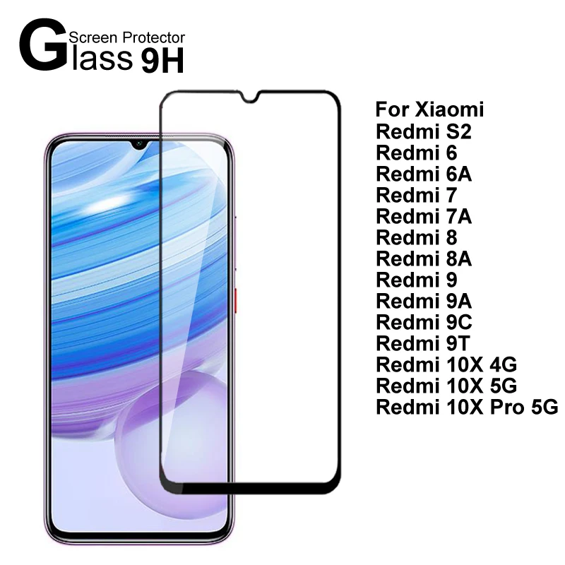 

Защитное стекло для Xiaomi Redmi 9T, 9C, 9A, 9, 8A, 8, 7A, 7, 6A, 6, твердость 9H, 2.5D HD, прозрачное