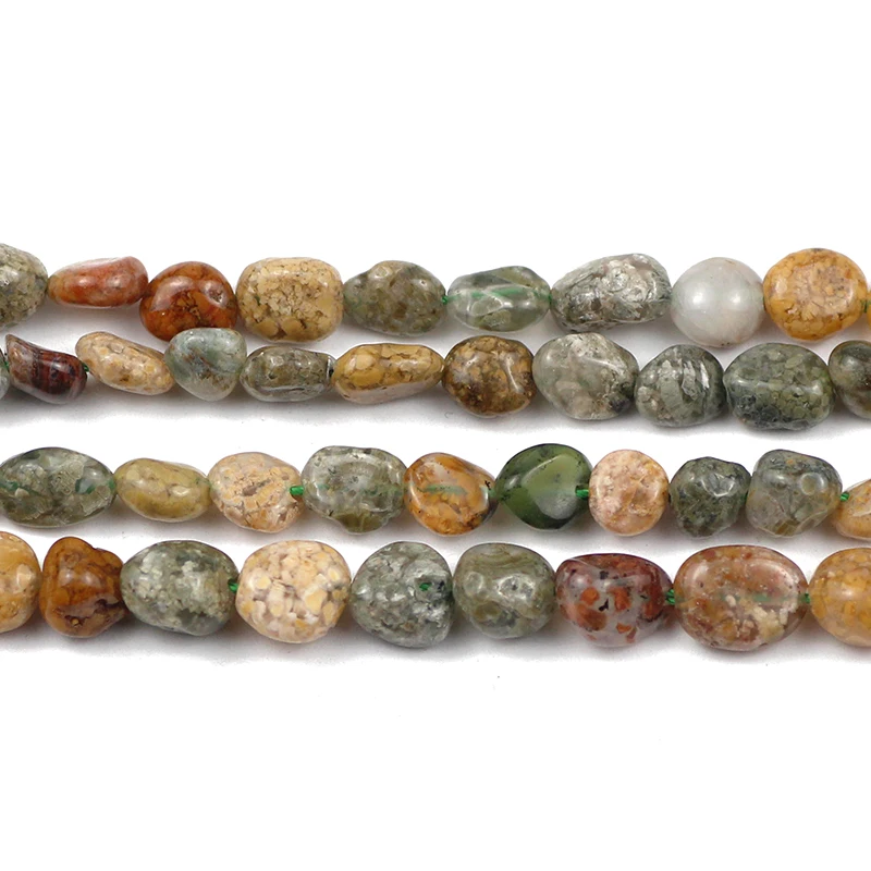 

Natural Ocean Jaspers Beads 4~7mm Irregular Smooth Loose Spacer Beads For Jewelry DIY Making Bracelet Ear Studs Accessories 15"