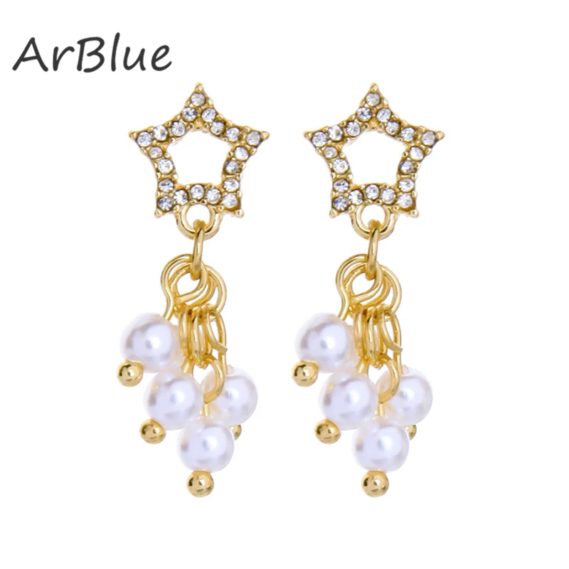 Элегантные висячие серьги с Луной и звездой модные ювелирные изделия для женщин