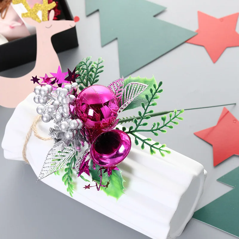 Leeiu 2 шт. искусственные фрукты ветка Рождественское украшение для дома новогодние