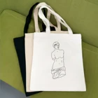 Холщовая Сумка с логотипом, ежедневное использование, многоразовая эко-сумка г., большая емкость, перерабатываемая сумка для покупок, Хлопковая Сумка через плечо
