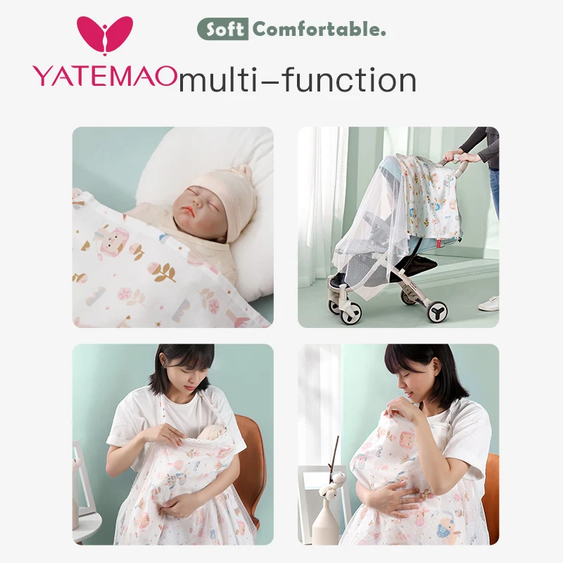 Дышащий чехол YATEMAO для кормления грудью 100% хлопок фартук грудного вскармливания