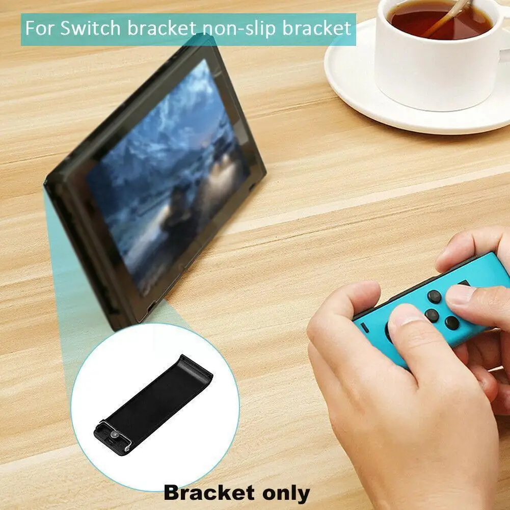 

1pc Compitable For Switch Game Console Holder Kickstand Switch For Rear Back Accessories Stand Black E9t0