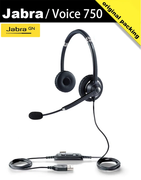 Оригинальная J abra UC VOICE 750 MS Duo Lync оптимизированная Проводная гарнитура для