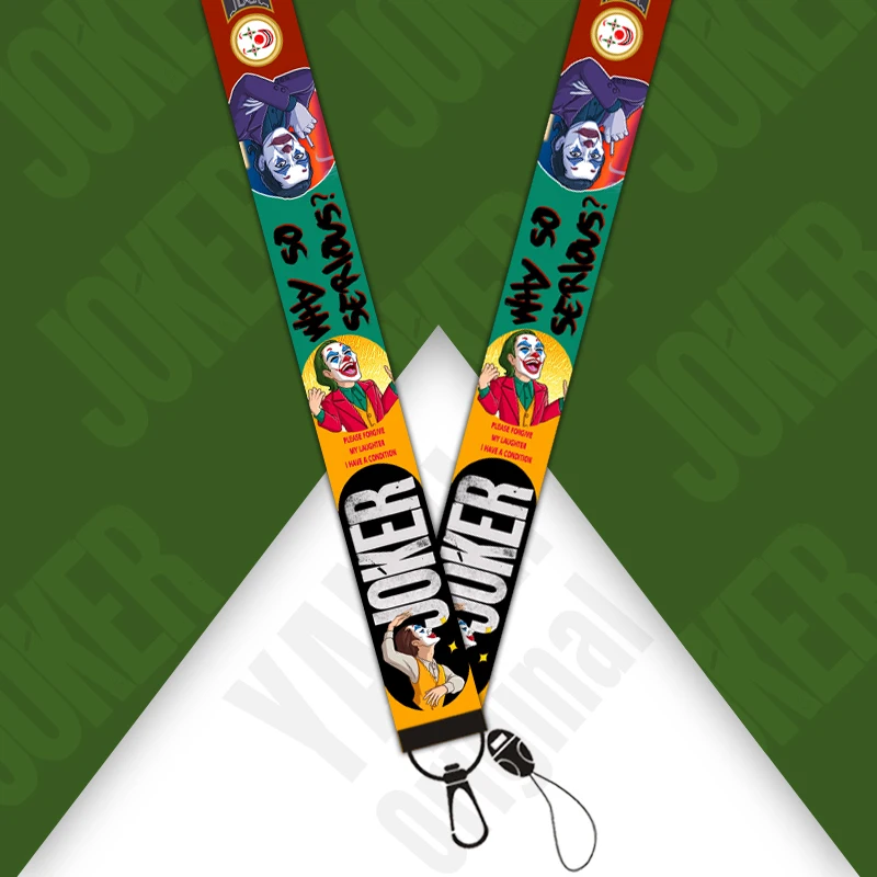 30 шт./лот Джокер 2019 ремешок для телефонов мультяшный аниме Arthur Fleck Lanyards чехол