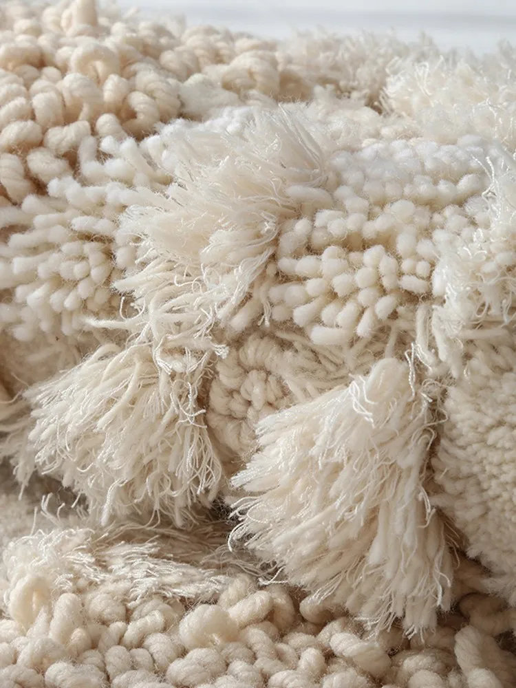 Шерстяной 3D ковер ручной работы в стиле пост-модерн прикроватный скандинавском