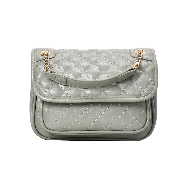 

High Quality PU Leather Women Tote Bag Fashion Desigers Solid color thin Chain Female Handbag Shoulder Bag Luxury Crossbody Bag