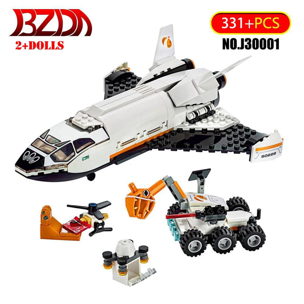 BZDA 331 Pcs Mars Research Shuttle Building Blocks Set Space Model Строительные кирпичи игрушки для мальчиков