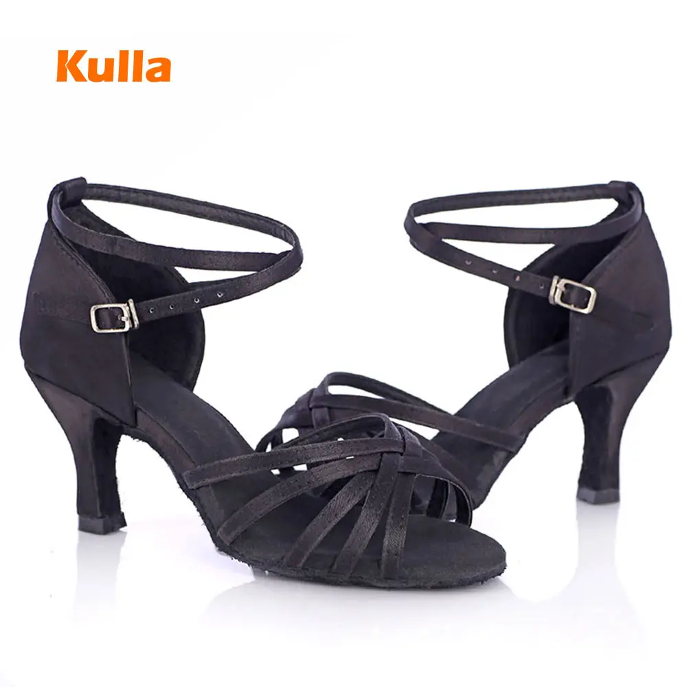Wholesale Women's Latin Dance Shoes Girls Salsa Tango Shoes Ballroom Dancing Shoes Ladies Sandals 5cm/7cm Woman High Heel Shoes