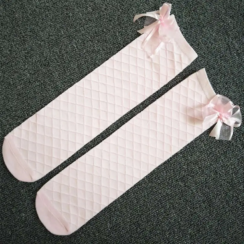 Детские летние и осенние носки ромбовидные сетчатые принцессы для девочек